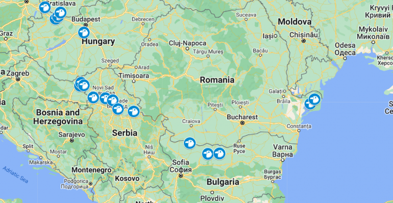 MAP OF THE NOTICE BOARDS LOCATIONS